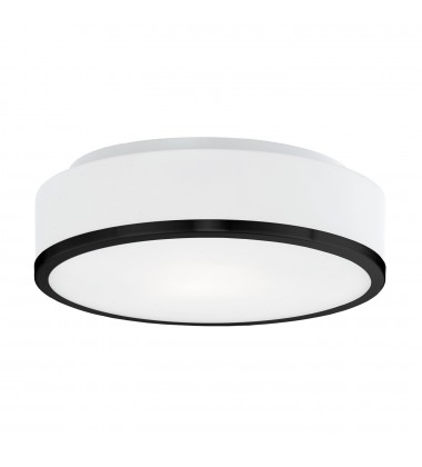  599002BK-Charlie 12-in Black 2 Lights Flush Mount