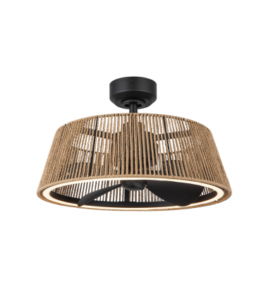 CF41424-MB/BR-5CCT-Isla 24-in Matte Black/Braided Rope FAN + LED Ceiling Fan CF41424-MB/BR-5CCT-Isla 24-in Matte Black/Braided Rope FAN + LED Ceiling Fan
