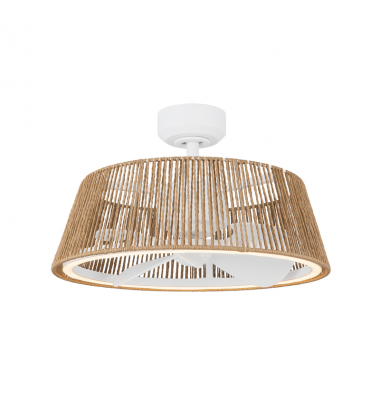 CF41424-WH/BR-5CCT-Isla 24-in White/Braided Rope FAN + LED Ceiling Fan CF41424-WH/BR-5CCT-Isla 24-in White/Braided Rope FAN + LED Ceiling Fan
