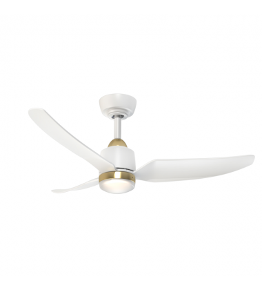 CF72942-BG/WH-5CCT-Hugo 42-in Brushed Gold/Matte White with Light Kit Ceiling Fan