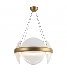 CH13922-VBCR-UNV-Taurus 22-in Vintage Brass/Clear Ribbed Glass LED Chandelier CH13922-VBCR-UNV-Taurus 22-in Vintage Brass/Clear Ribbed Glass LED Chandelier
