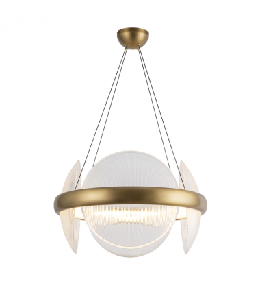 CH13922-VBCR-UNV-Taurus 22-in Vintage Brass/Clear Ribbed Glass LED Chandelier CH13922-VBCR-UNV-Taurus 22-in Vintage Brass/Clear Ribbed Glass LED Chandelier