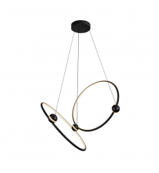 CH17702-BK-UNV-Isho 2 Head Black LED Chandelier
