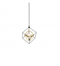  CH19220-BK/AN-Monza 20-in Black/Antique Brass LED Chandeliers
