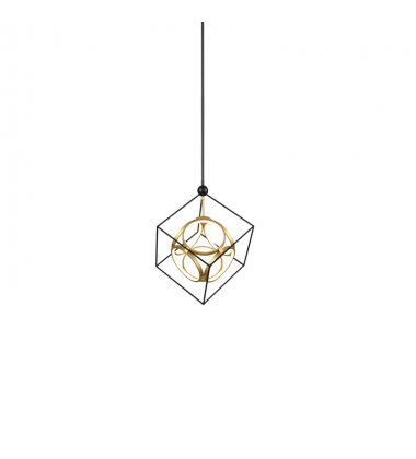 CH19220-BK/AN-UNV-Monza 20-in Black/Antique Brass LED Chandeliers