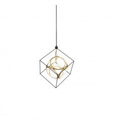  CH19226-BK/AN-Monza 26-in Black/Antique Brass LED Chandeliers