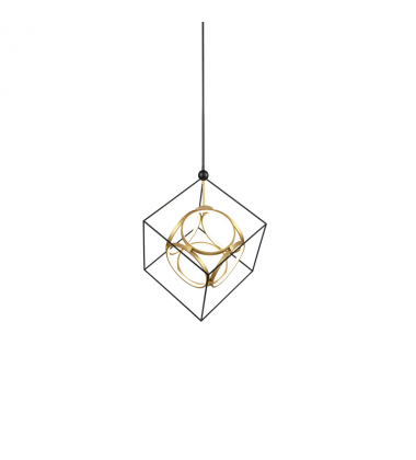 CH19226-BK/AN-UNV-Monza 26-in Black/Antique Brass LED Chandeliers