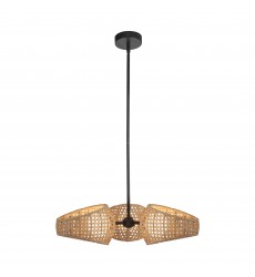  CH20625-BK/OP-Lanai 3 Head Black/Opal Glass LED Chandelier