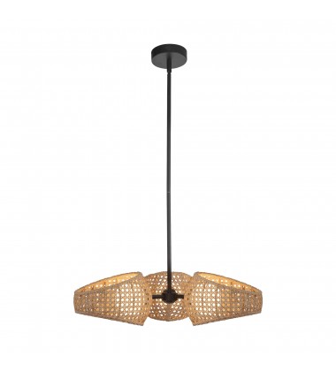  CH20625-BK/OP-Lanai 3 Head Black/Opal Glass LED Chandelier