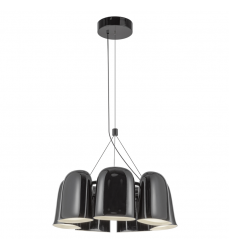 CH21120-GBK-UNV-Bell 20-in Glossy Black LED Chandelier