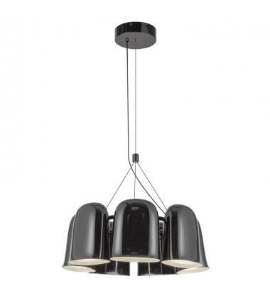 CH21120-GBK-UNV-Bell 20-in Glossy Black LED Chandelier