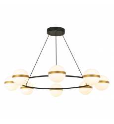 CH302008MBBG-UNV-Tagliato 44-in Matte Black/Brushed Gold LED Chandeliers