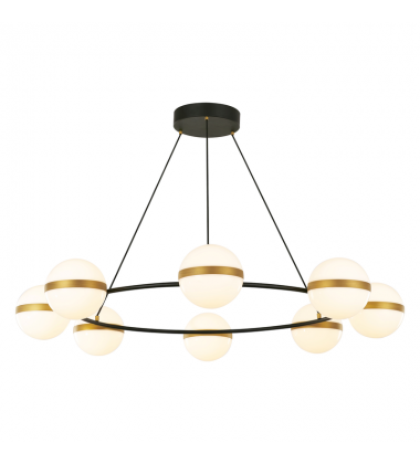 CH302008MBBG-UNV-Tagliato 44-in Matte Black/Brushed Gold LED Chandeliers