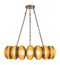 CH305737VB-Cortez 37-in Brass dimmable LED Chandelier