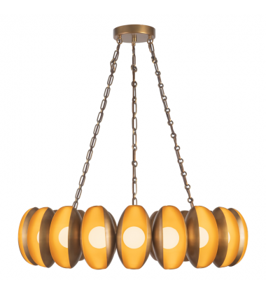 CH305737VB-Cortez 37-in Brass dimmable LED Chandelier