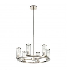  CH309006PNCG-Revolve Clear Glass/Polished Nickel 6 Lights Chandeliers