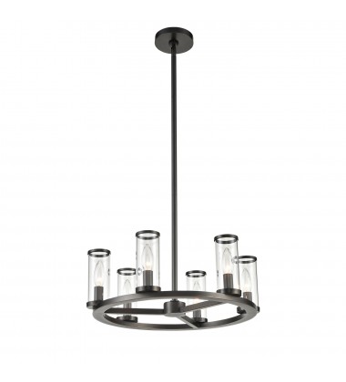  CH309006UBCG-Revolve Clear Glass/Urban Bronze 6 Lights Chandeliers
