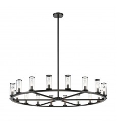  CH309018UBCG-Revolve Clear Glass/Urban Bronze 18 Lights Chandeliers