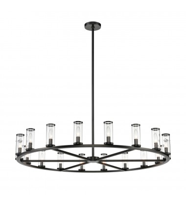  CH309018UBCG-Revolve Clear Glass/Urban Bronze 18 Lights Chandeliers