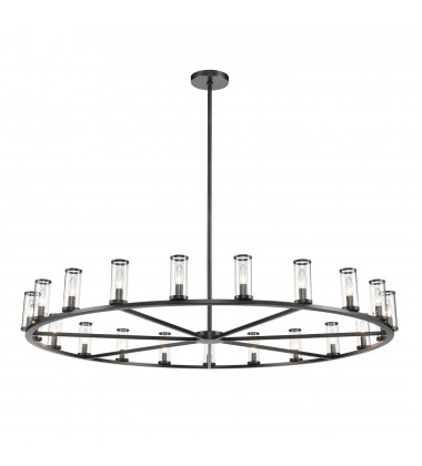  CH309021UBCG-Revolve Clear Glass/Urban Bronze 21 Light Chandeliers
