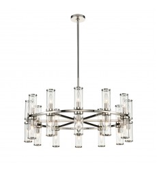  CH309024PNCG-Revolve Clear Glass/Polished Nickel 24 Lights Chandeliers