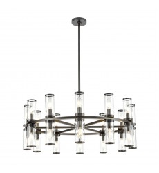  CH309024UBCG-Revolve Clear Glass/Urban Bronze 24 Lights Chandeliers