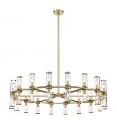  CH309036NBCG-Revolve Clear Glass/Natural Brass 36 Lights Chandeliers