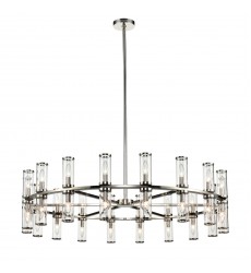 CH309036PNCG-Revolve Clear Glass/Polished Nickel 36 Lights Chandeliers  CH309036PNCG-Revolve Clear Glass/Polished Nickel 36 Lights Chandeliers