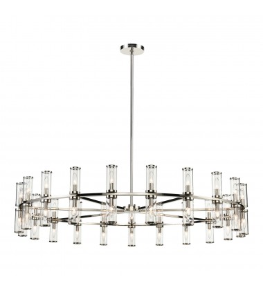  CH309042PNCG-Revolve Clear Glass/Polished Nickel 42 Lights Chandeliers
