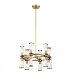 CH309066NBCG-Revolve Clear Glass/Natural Brass 12 Lights Chandeliers  CH309066NBCG-Revolve Clear Glass/Natural Brass 12 Lights Chandeliers