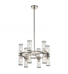 CH309066PNCG-Revolve Clear Glass/Polished Nickel 12 Lights Chandeliers  CH309066PNCG-Revolve Clear Glass/Polished Nickel 12 Lights Chandeliers