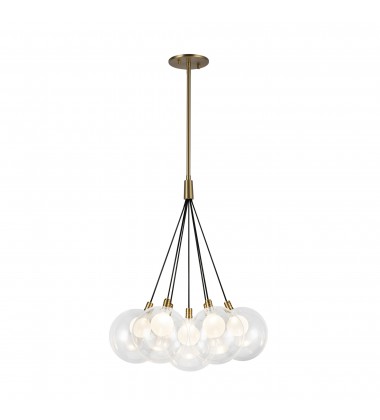  CH3117-BG-Bolla 16-in Brushed Gold LED Chandelier