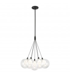  CH3117-BK-Bolla 16-in Black LED Chandelier