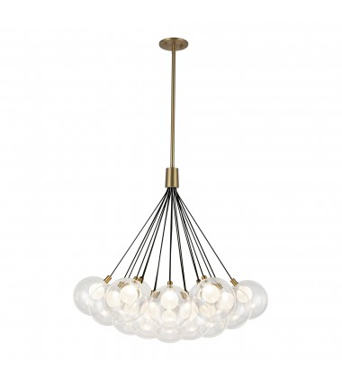  CH3128-BG-Bolla 28-in Brushed Gold LED Chandelier