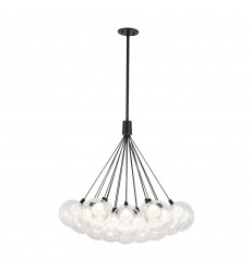  CH3128-BK-Bolla 28-in Black LED Chandelier
