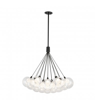  CH3128-BK-Bolla 28-in Black LED Chandelier
