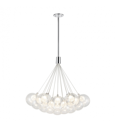 CH3128-BK/MGL-Bolla 28-in Chrome LED Chandeliers