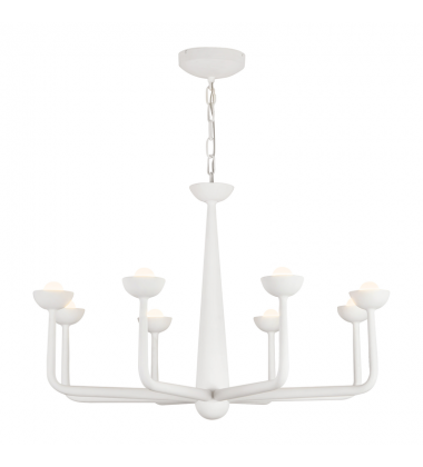 CH313830AW-Spade 30-in White dimmable LED Chandelier