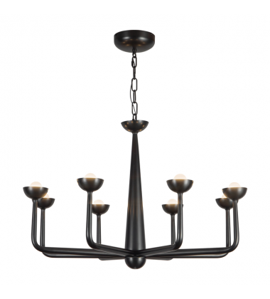 CH313830UB-Spade 30-in Black dimmable LED Chandelier