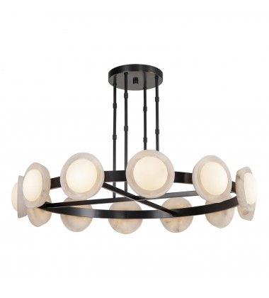 CH320050UBAR-Alonso 50-in Urban Bronze/Alabaster LED Chandeliers  CH320050UBAR-Alonso 50-in Urban Bronze/Alabaster LED Chandeliers