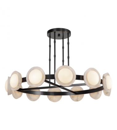 CH320050UBAR-UNV-Alonso 50-in Urban Bronze/Alabaster LED Chandeliers
