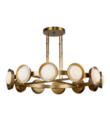 CH320050VB-UNV-Alonso 50-in Vintage Brass LED Chandeliers CH320050VB-UNV-Alonso 50-in Vintage Brass LED Chandeliers