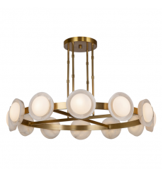 CH320050VBAR-UNV-Alonso 50-in Vintage Brass/Alabaster LED Chandeliers