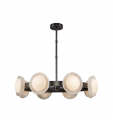 CH320837UBAR-UNV-Alonso 37-in Urban Bronze/Alabaster LED Chandeliers