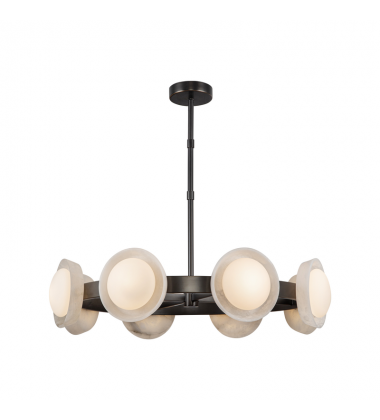 CH320837UBAR-UNV-Alonso 37-in Urban Bronze/Alabaster LED Chandeliers