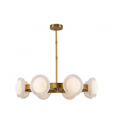 CH320837VBAR-UNV-Alonso 37-in Vintage Brass/Alabaster LED Chandeliers