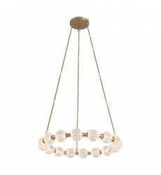  CH321032NB-UNV-010-Marni 32-in Natural Brass LED Chandelier