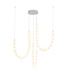 CH321803CH-Akoya 48 Light Silver dimmable LED Chandelier
