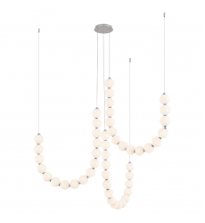 CH321803CH-RT-Akoya 48 Light Silver dimmable LED Chandelier with Remote Driver
