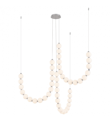 CH321803CH-RT-Akoya 48 Light Silver dimmable LED Chandelier with Remote Driver